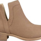 Journee Collection Women's Lainee Ankle Bootie Brown Size 8.5 M