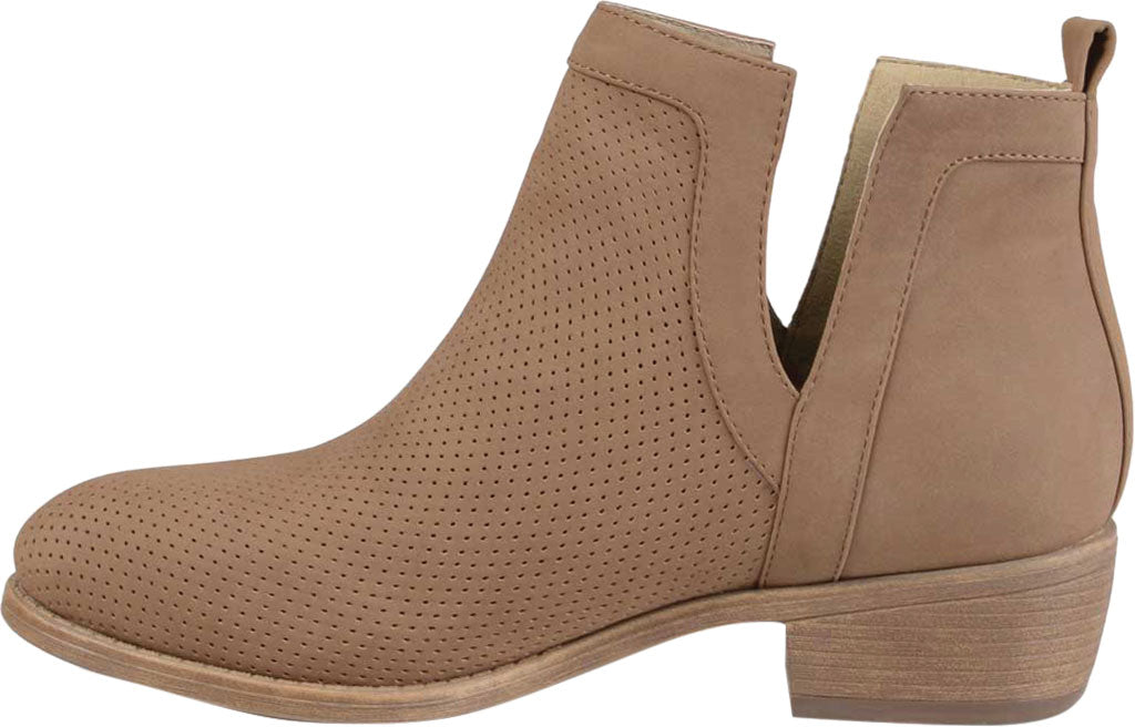 Journee Collection Women's Lainee Ankle Bootie Brown Size 8.5 M