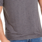 INC Men's Striped Split-Neck T-Shirt  Blue Size Small