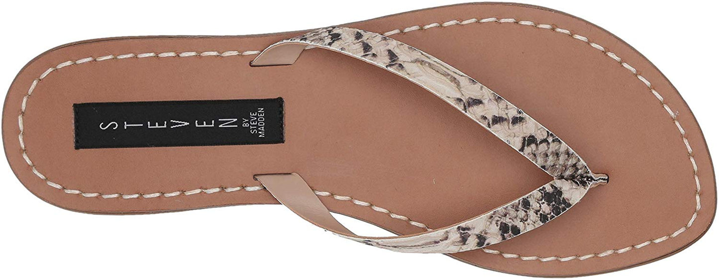 STEVEN by Steve Madden Women's CHEY Sandal, Natural Multi Size 9 M