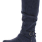 Cliffs by White Mountain Women's Fairfield Buckle Riding Boots Blue Size 8.5 M