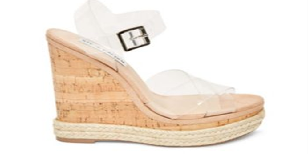 Steve Madden Women's Maven Clear Sandel Beige Size 9.5
