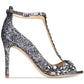 Badgley Mischka Women's Conroy Embellished T-Strap Pump Gray Size 6 M