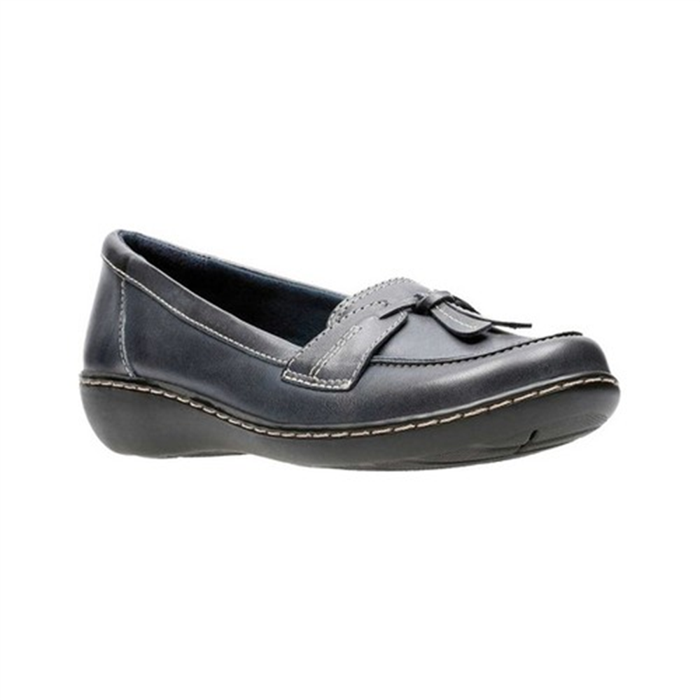 Clarks Women's Ashland Bubble Flats Shoes Blue Size 9 M