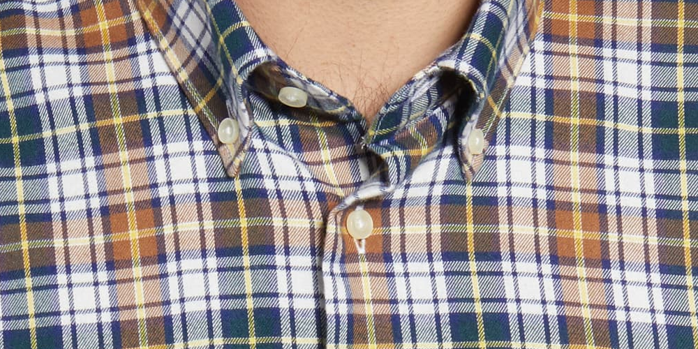 Barbour Men's Lund Thermo-tech Lund Plaid Shirt Brown Size XXL