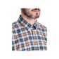 Barbour Men's Windowpane Plaid Long Sleeve Classic Fit Button Down Casual Shirt Blue Multi Size XL