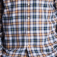 Barbour Men's Windowpane Plaid Long Sleeve Classic Fit Button Down Casual Shirt Blue Multi Size XL