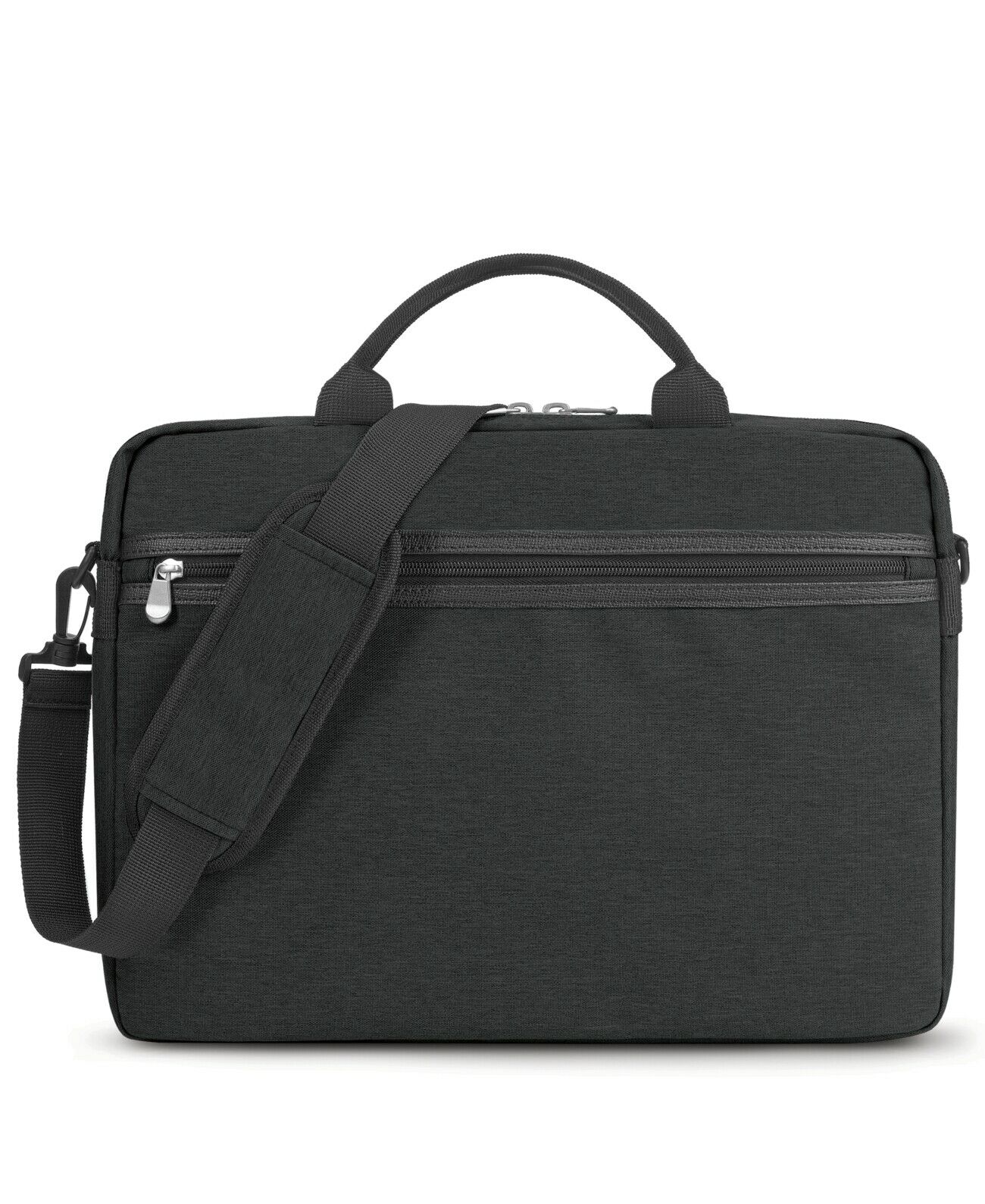 Blankslate Men's Slim Top-Load Double Flat Strap Laptop Bag  Black One Size