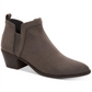 Style & Coy Women's Perforated Stretch Gore Myrrah Almond Toe Block Heel Booties Gray Size 9.5 M