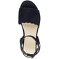 Marc Fisher Women's Faitful Suede Cork Wedge Sandals Black Size 10 M