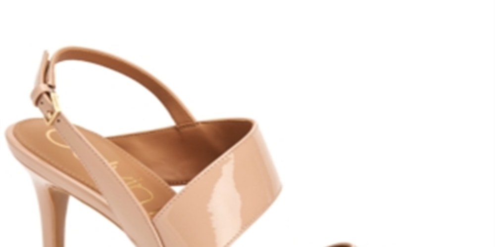 Calvin Klein Women's Gianna Pointed Toe Bridal Slingback Sandals Brown Size 9 M