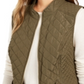 Charter Club Women's Quilted Stand-Collar Vest  Green Size Medium