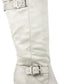 Rialto Women's Cahoon Buckle Dress Boots Light Grey Size 6.5 M