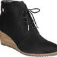 Dr. Scholls Women's Conquer Wedge Bootie Black Size 6 M