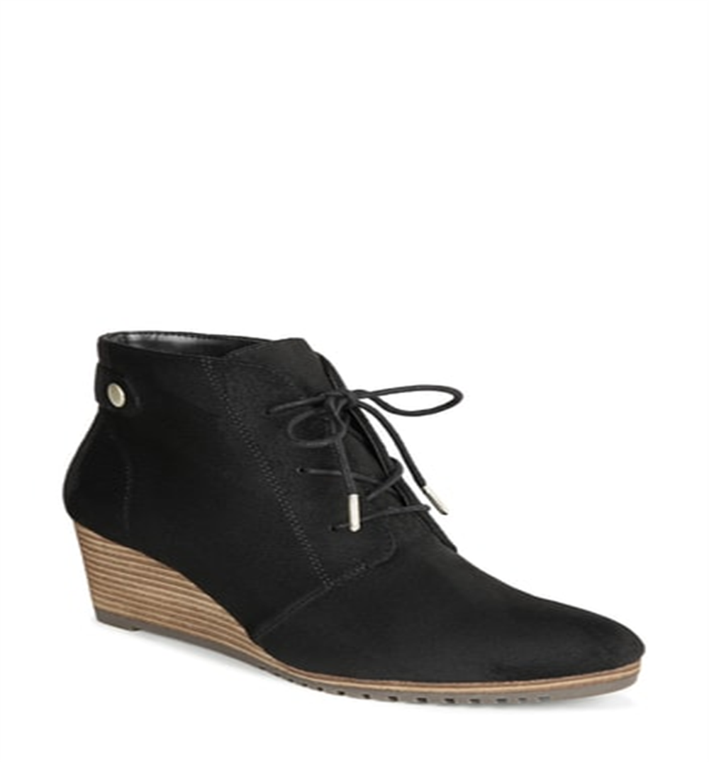 Dr. Scholls Women's Conquer Wedge Bootie Black Size 6 M