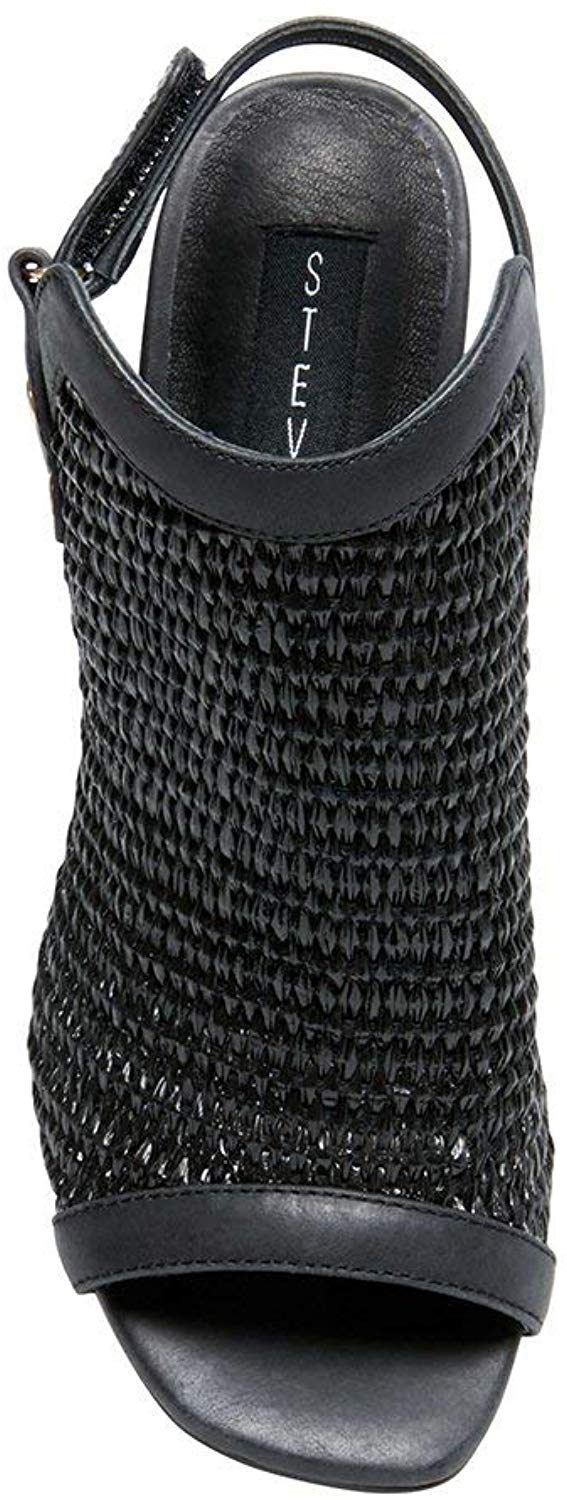 STEVEN by Steve Madden Women's Sweep Heeled Sandal Black Size 7.5 M