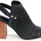 STEVEN by Steve Madden Women's Sweep Heeled Sandal Black Size 7.5 M