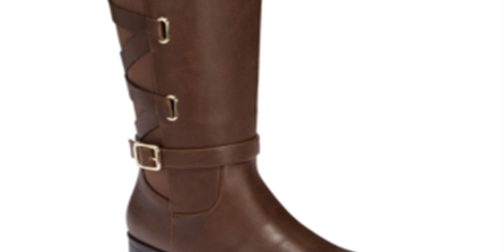 Thalia Sodi Women's Veronika Faux Leather Riding Boots  Brown Size 12 M