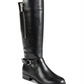 Material Girl Women's Winnnie Faux Leather Tall Riding Boots Black Size 5 M