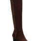 Style & Co Women's Wynterr Suede Almond Toe Knee High Fashion Boots Brown Size 7.5 M