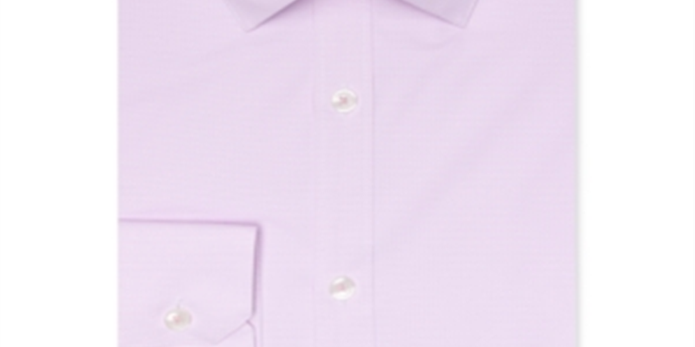Ryan Seacrest Distinction Men's Ultimate Active Slim-Fit Non-Iron Performance Stretch Dobby Dress Shirt  Pink Size 17X34-35