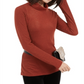 INC International Concepts Petite Metallic-Knit Turtlenec Burnt Pepper Size PXL
