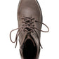 American Rag Women's Zipper Accent Franie Round Toe Block Heel Lace up Booties Brown Size 7.5 M