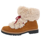 INC Women's Pravale Faux Fur Lace-up Winter Boots Brown Size 6.5 M