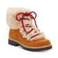 INC Women's Pravale Faux Fur Lace-up Winter Boots Brown Size 6.5 M