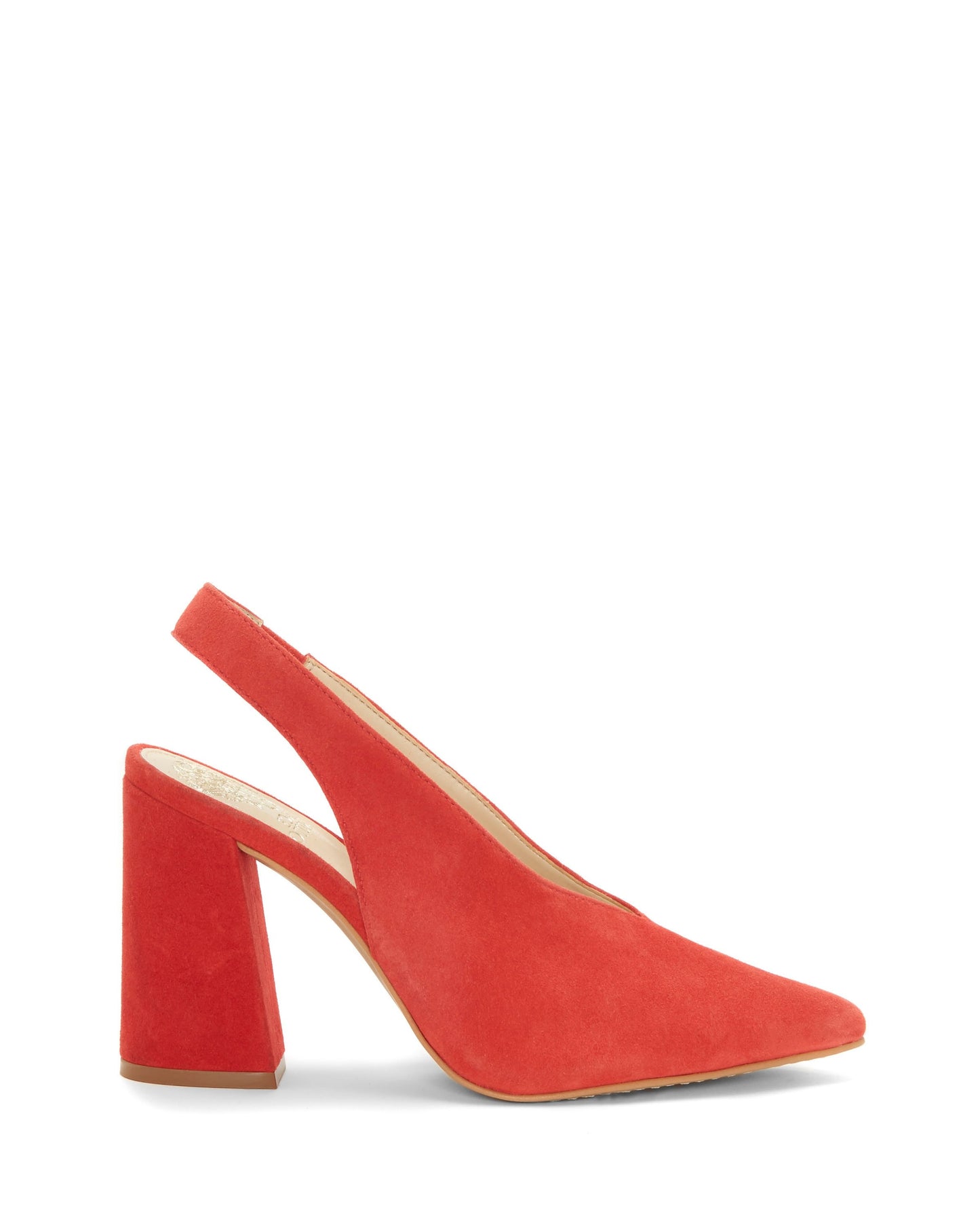 Vince Camuto Women's Tashinta Leather Pointed Toe Sling Back Classic Pumps Red Size 5.5 M