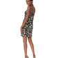 Adrianna Papell Women's Petal All Over Beaded Mesh Halter Sheath Cocktail Dress Black Size 8