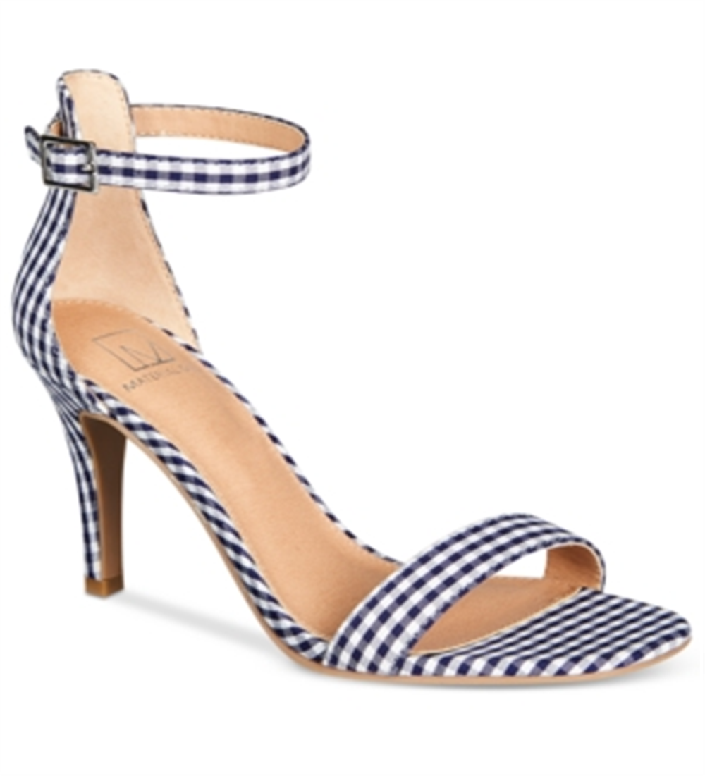 Material Girl Women's Blaire Two Piece Dress Sandals Blue Size 8.5W