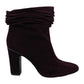 DKNY Women's Sabel Leather Almond Toe Ankle Fashion Boots Black Size 6