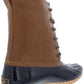 Sporto Women's Ariel Faux Leather Ankle Rain Boots  Brown Size 6 M