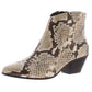 INC Women's Idra Faux Leather Almond Toe Booties Multi  Brown Size 7 M
