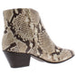 INC Women's Idra Faux Leather Almond Toe Booties Multi  Brown Size 7 M