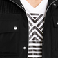 INC Men's  Quilted Color Block Jacket Black Size Small