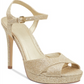 Guess Women's Jordie Peep Toe Special Occasion Slingback Sandals Gold Size 6