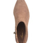 American Rag Women's Comfort Eryn Pointed Toe Block Heel Zip up Leather Booties Brown Size 6 M