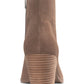 American Rag Women's Comfort Eryn Pointed Toe Block Heel Zip up Leather Booties Brown Size 6 M