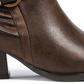 BareTraps Women's Russell Block Heel Ruched Booties Brown  Size 7.5 M