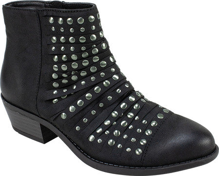 White Mountain Women's Desire Studded Ankle Boot Black Size 6 M