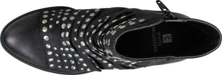 White Mountain Women's Desire Studded Ankle Boot Black Size 6 M