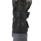 White Mountain Women's Chastity Ankle Boot Black Waxy Suedette Gray Size 10 M