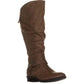 BareTraps Women's Yanessa Fabric Closed Toe Mid Calf Fashion Boots Brown Size 7.5
