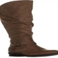 BareTraps Women's Yanessa Fabric Closed Toe Mid Calf Fashion Boots Brown Size 7.5