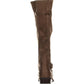 BareTraps Women's Yanessa Fabric Closed Toe Mid Calf Fashion Boots Brown Size 7.5