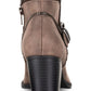 American Rag Women's Zipper Trim Buckle Accent Comfort Milly Round Toe Block Heel Zip up Booties Brown Size 5 M
