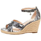 Nanette Lepore Women's Quirky Leather Peep Toe Casual Ankle Strap Sandals Gray Size 8.5