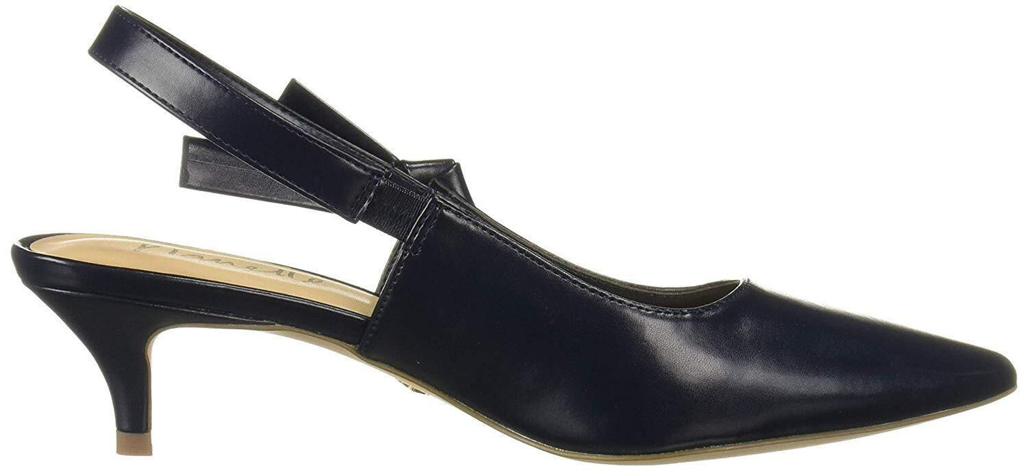 Nanette Lepore Women's  Rhona Slingback Kitten Heels Navy Size 8M